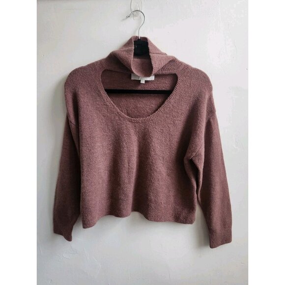 Women's Mauve Turtleneck Sweater - Picture 2 of 6